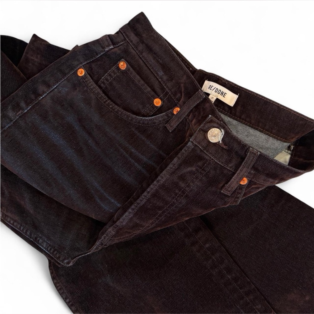 Re/Done 90s High Rise Flocked Jean